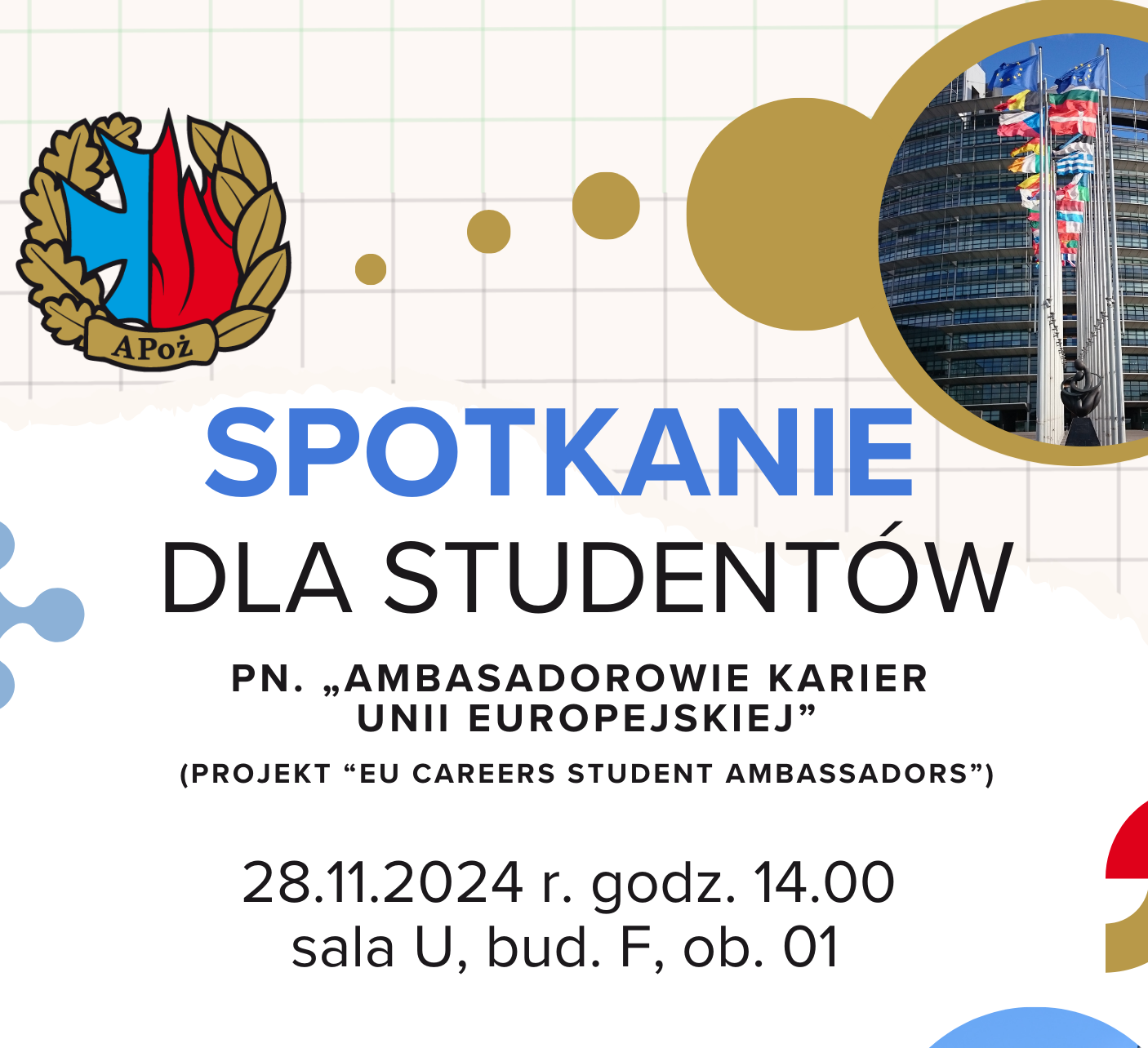 Spotkanie dla Studentów pn. "Ambasadorowie Karier Unii Europejskiej"