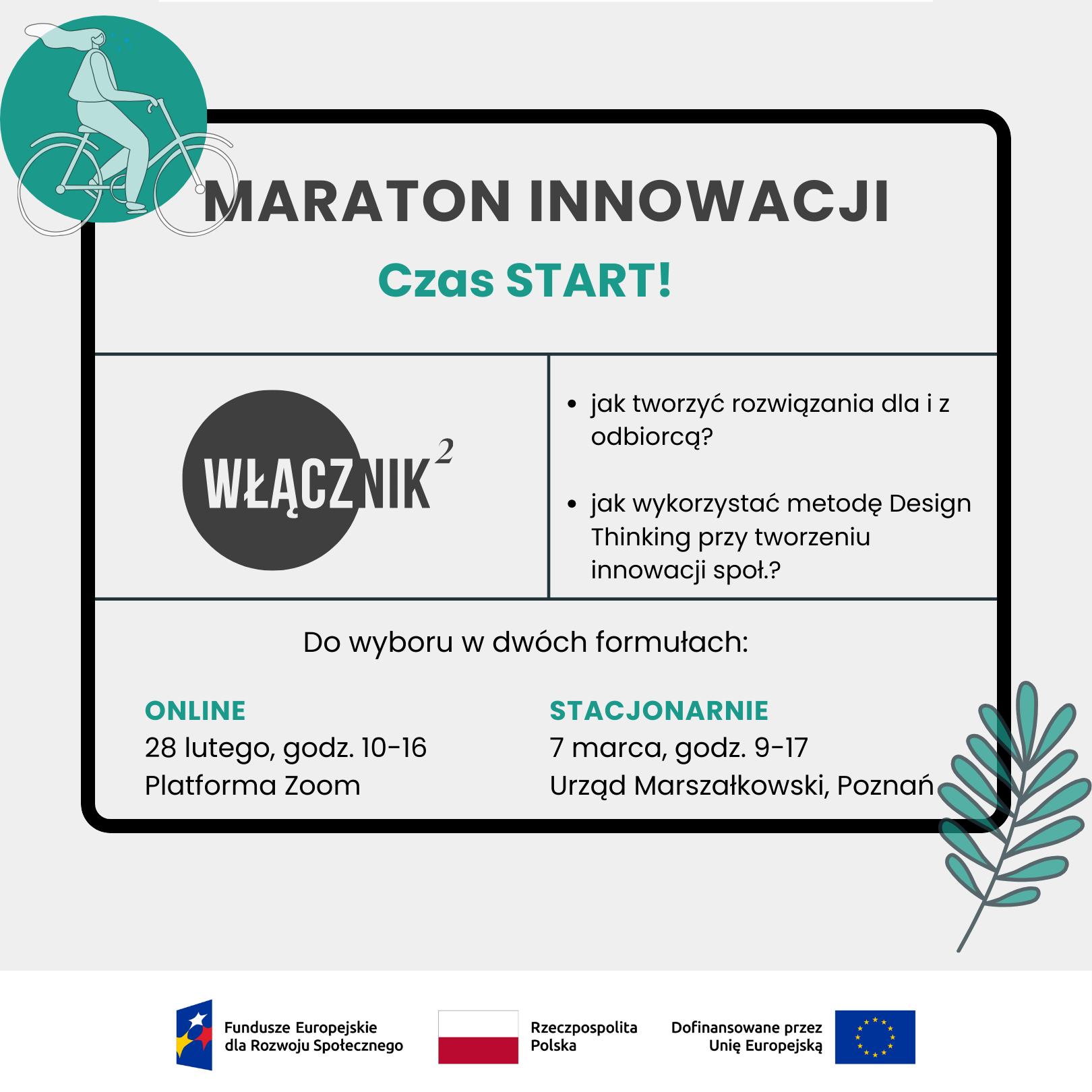  Zaproszenie do udziału w maratonach innowacji - Włącznik 2.0.