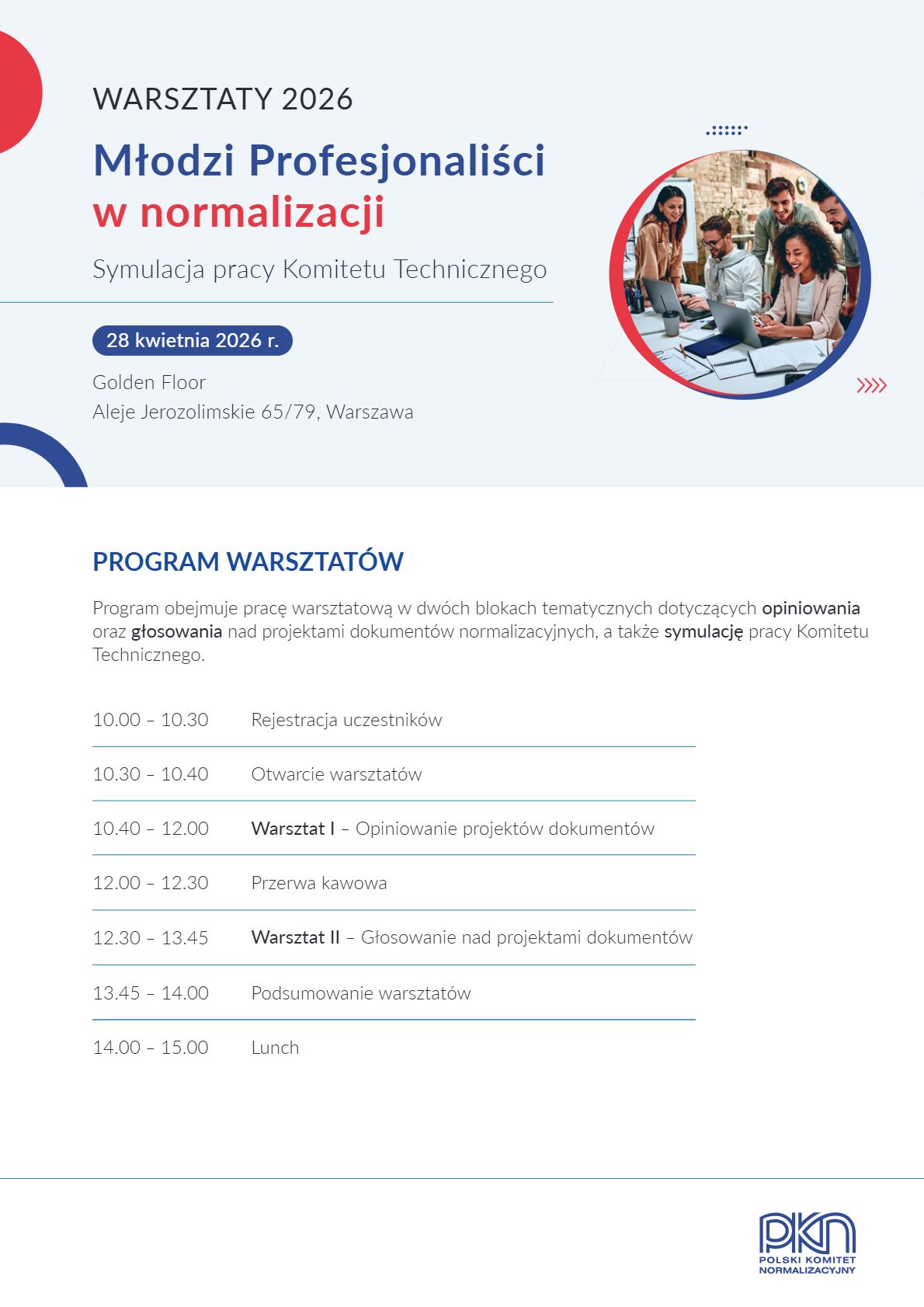 Warsztaty „Młodzi Profesjonaliści w normalizacji 2026”